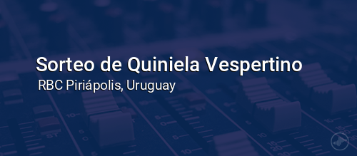 Sorteo de Quiniela Vespertino